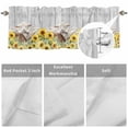 thumbnail image 4 of Curtain Valance for Windows, Farmhouse Sheep Yellow Sunflower Kitchen Valances Rod Pocket Short Curtains, Country Wood Board Window Valance for Bedroom Bathroom Living room 42x18in, 4 of 9