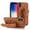 Brown, variant on TECH CIRCLE For iPhone XS/X Case with Wrist Band, Luxury PU Leather Kickstand Full-Body Shockproof Protective Bumper Women Girl Back Cover for Apple iPhone XS/X 5.8",Rosegold