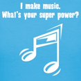 thumbnail image 3 of CafePress - I Make Music. Whats Your Super Power? T Shirt - Women's Traditional Fit Dark T-Shirt, 3 of 4