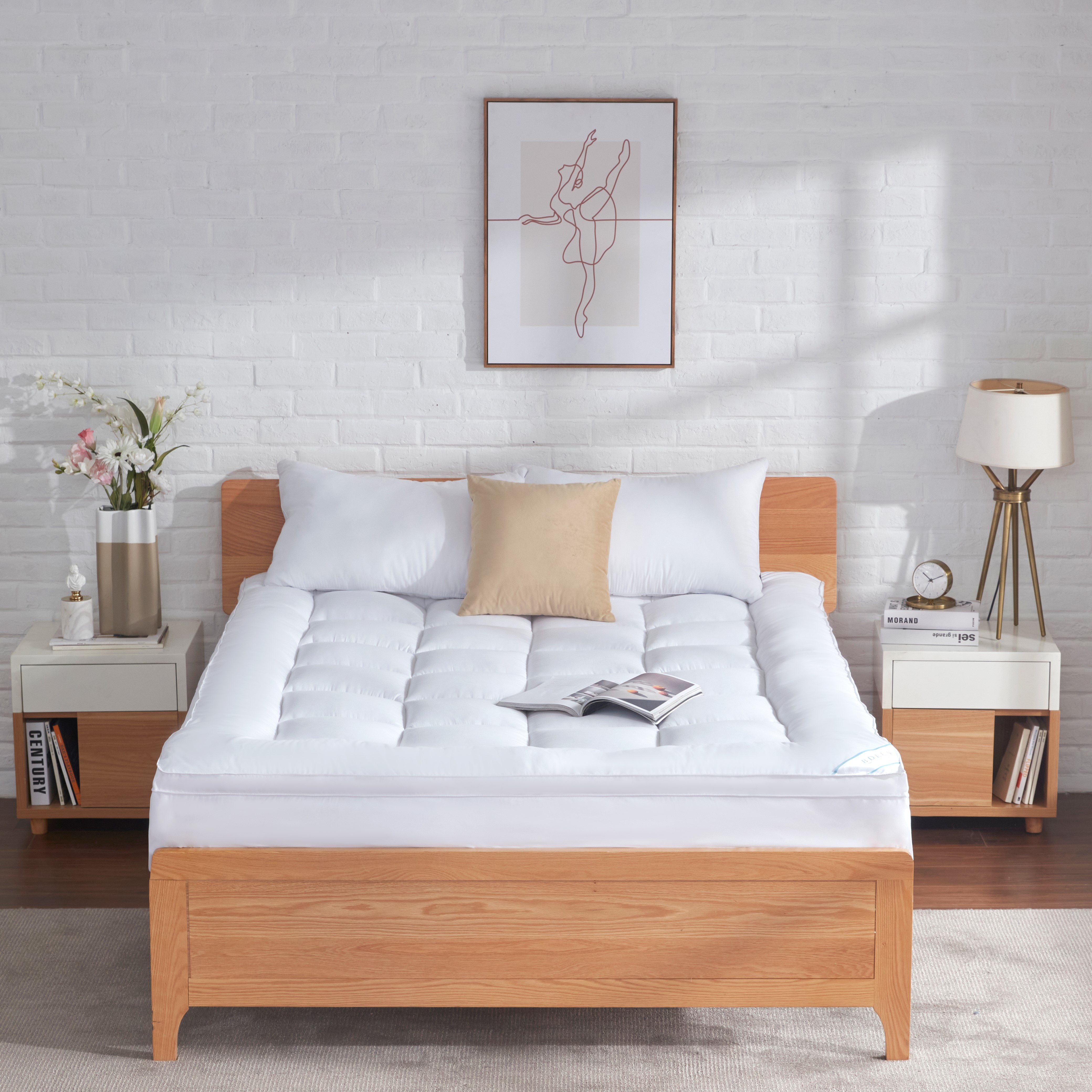 Bdeus Extra Thick Mattress Topper, Twin, with Cooling Pad photo 8