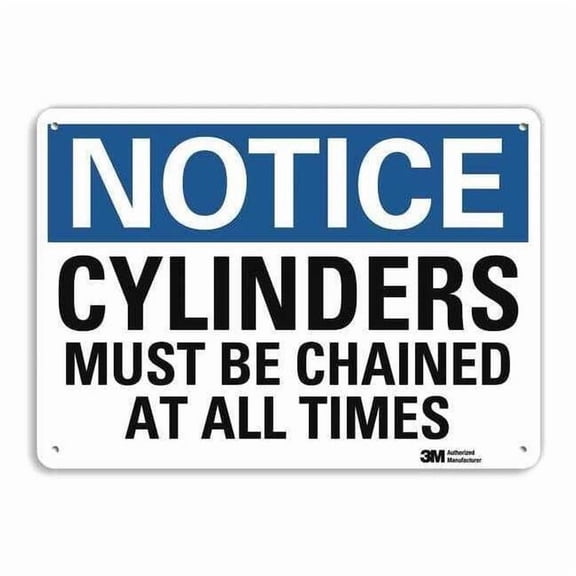 Notice Sign, 10 in H, 14 in W, Horizontal Rectangle, English, U5-1115-RA_14X10