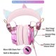 thumbnail image 4 of Auriculares inalámbricos para niños Unicornio Auriculares con diadema ajustable (oro rosa), 4 of 5