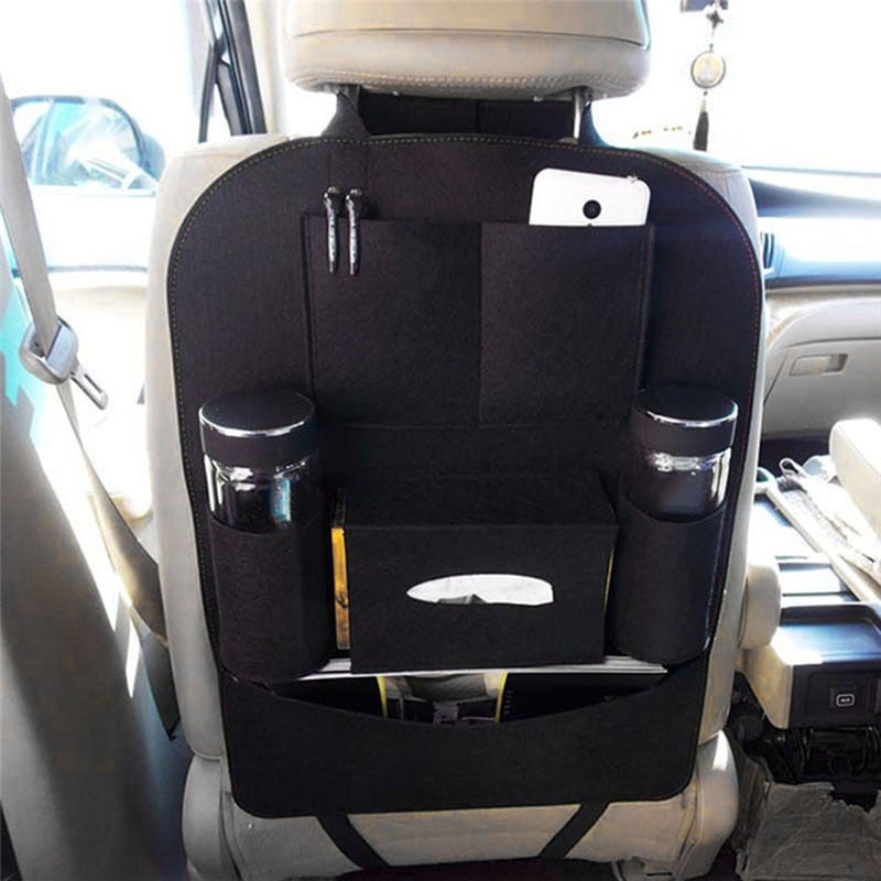 SUV Car Seat Back Multi-Pocket Storage Bag Organizer Holder Accessory Black NEW 