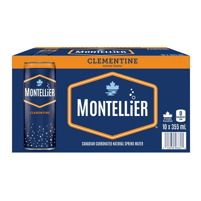Montellier Clementine Natural Spring Water 10 x 355 mL, Cans