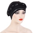 thumbnail image 4 of Yigetop Hijab Cap Women Braid Turban Hats Hat Cap Hair Bonnet Head Scarf Wrap Cover Muslim Head Scarf for Women Black one Size, 4 of 4