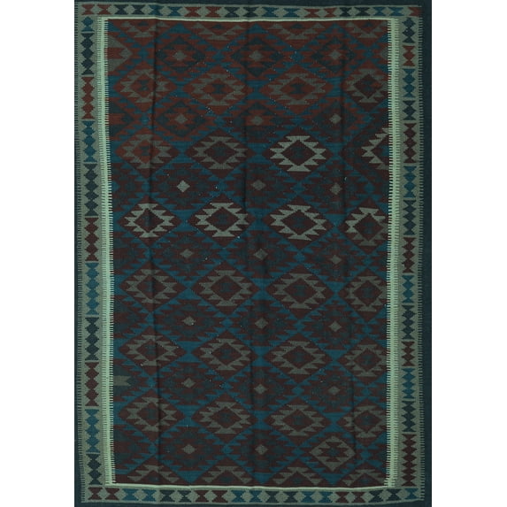 Ahgly Company Indoor Rectangle Persian Light Blue Traditional Area Rugs, 3' x 5'