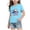 Light Blue, variant on SGFCWSX Girls T Shirt Graphic Print Short Sleeve Crew Neck Casual Kids Holiday Tee Tops White Size 7/8