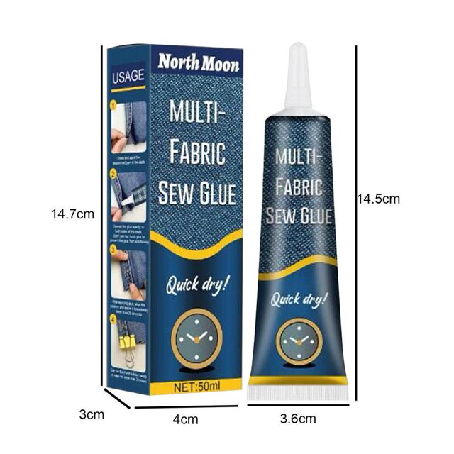 Pegamento líquido para coser, 50ml, tela de secado rápido, ropa de cuero, pegamento para reparación de costura Sywqhk Libre de BPA