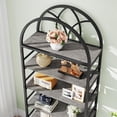 thumbnail image 6 of Tribesigns 6 Tier Standard Bookcase, Metal Black, 11.81" x 31.50" x 78.74", 52 lb, 6 of 7