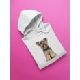 thumbnail image 3 of Sitting York Puppy Hoodie Women -SPIdeals Designs, Female Large, 3 of 4