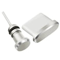 thumbnail image 4 of sweethay Dust Stopper Portable Mini Universal Type-C USB Cover Dock Puerto de carga Teléfono móvil 3.5mm Auricular Flexible Protector de plata Type2 NO2, 4 of 6