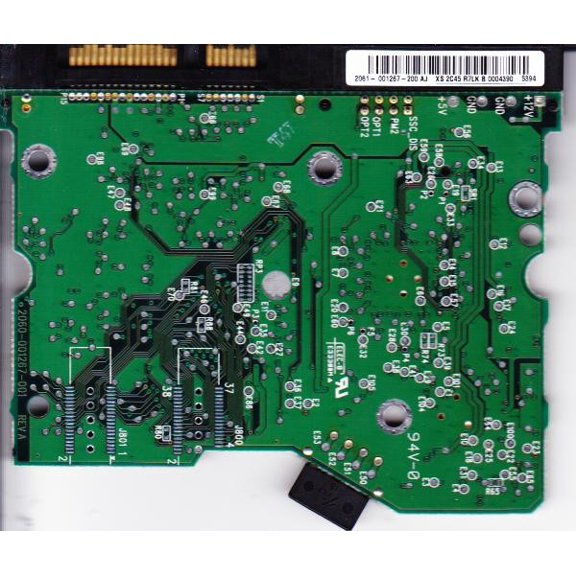 WD2500JD-00HBB0, 2061-001267-200 AJ, WD SATA 3.5 PCB