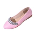 thumbnail image 2 of Miluxas Women's Ballet Flats Rhinestones Wedding Ballerina Shoes Foldable Sparkly Comfort Slip on Flat Shoes Pink 8.5(41), 2 of 9