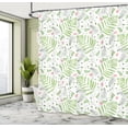 thumbnail image 4 of Ambesonne Spring Shower Curtain, Leaves Flowers on Plain Back, 69"Wx75"L, Pistachio Green Blush, 4 of 4