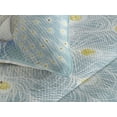 thumbnail image 3 of Ambesonne Peacock Quilted Coverlet 3 Pcs, Nature Ornate, King Size, Yellow Pale Blue, 3 of 4