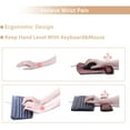 thumbnail image 4 of Keyboard Wrist Rest Pad and Mouse Pads with Wrist Rest Support Set Memory Foam Ergonomic Mouse Pad Easy Typing & Pain Relief for Home Office Computers,Laptop,Gaming-Wooden, 4 of 6