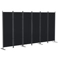 thumbnail image 1 of HOMCOM 6 Panel Room Divider, Folding Privacy Screen, Black, 1 of 10