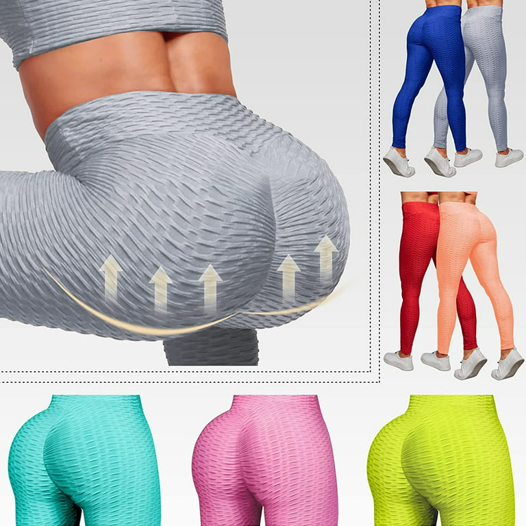 Leggings Women's High Waist Pants Tummy Control Scrunched Booty Leggings  Workout Running Butt Lift Tights