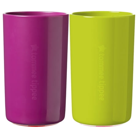 Tommee Tippee No Knock™ Toddler Cup, Green & Purple – 10oz, 18+ months, 2-Pack
