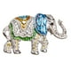 thumbnail image 5 of animal cristal broches Pin para mujeres / hombres-plata jinwen Broche de cristal de elefante, 5 of 6
