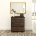 thumbnail image 2 of Plank+Beam Solid Wood Farmhouse 3 Drawer Dresser, Barnwood Brown, 2 of 9