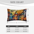 thumbnail image 3 of Plush Throw Pillow Covers, Whimsical Colorful Village Street Pillow Cases with Invisible Zipper, Breathable Microfiber Pillow Cases Standard Size for Sleeping Bedroom Sofa Living Room 14x20, 3 of 5