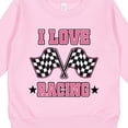 thumbnail image 3 of Inktastic I Love Racing Rally Flags Girls Toddler Sweatshirt, 3 of 4