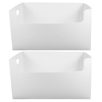 WHAMVOX  2 Pcs File Organiser Magazine Rack Holder for Desk Office White