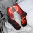 thumbnail image 5 of KLL Red Moon Lava Print Cool Socks Men's Women's Crew Socks Funny Crazy Novelty Stockings, 5 of 6