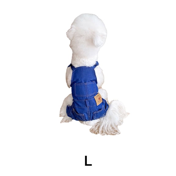 GASTROPOD 2026 New Dog Clothes Suspender Pants Design Dog Onesie Secure Fit Suspender Pants Design Dog Costume for Photo Shoots Parties Daily Wear Blue L