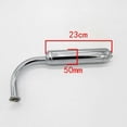 thumbnail image 3 of Durable Chrome High Quality Exhaust Pipe For 48 66 70 80cc  Bike Engine, 3 of 7