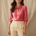 thumbnail image 5 of Warop Button Down Shirts for Women 3/4 Sleeve Collared Blouse Casual Business Office Work Top, 5 of 8