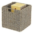 thumbnail image 6 of mDesign Seagrass Woven Kitchen Basket Organizer, Handles, 4 Pack, Gray Wash, 6 of 7