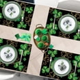 thumbnail image 6 of St Patricks Day Shamrock Placemats Set of 4, Black Gold Lucky Clover Dining Table Place Mats, Irish Spring Kitchen Decor Home Decoration 12 x 18 Inch, 6 of 6