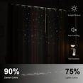 thumbnail image 5 of Bailu 1 Panels Stars Blackout Curtains for Bedroom Girls Kids Baby Window Curtain Double Layer Star Cut Out Aesthetic Living Room Decor Wall Home Decorations Curtain,W60 x L106 Inches,Gary & Ping, 5 of 7