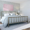 thumbnail image 2 of Maklaine Elegant Modern Transitional Brass Metal Bed in King Size, 2 of 10