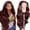 Red, variant on Body Wave Lace Closure Wig Human Hair, Glueless Human Hair Lace Front Wigs with Baby Hair Natural Color(Black,One Size)