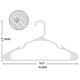 thumbnail image 5 of Perchas (paquete de 20 perchas de plástico) - Percha duradera con ranuras para los hombros, 5 of 5
