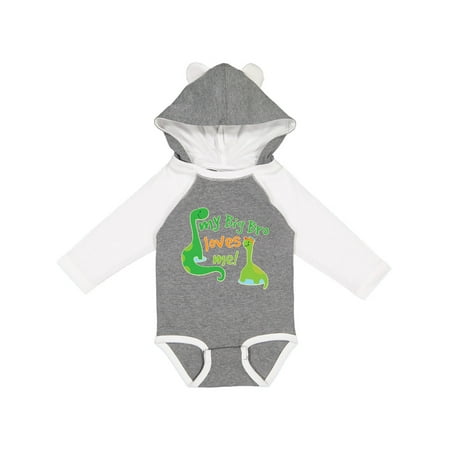 

Inktastic My Big Bro Loves Me Baby Brother Gift Baby Boy Long Sleeve Bodysuit