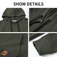 thumbnail image 4 of Men's Hoodies Pullover Geometric Texture Hoodie Long Sleeve Casual Drawstring Sweatshirts with Pocket Army green S, 4 of 8
