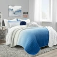 thumbnail image 4 of Crinkle Ombre Quilt Navy/Gray 3Pc Set King, 4 of 11