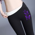 thumbnail image 5 of Gibobby Leggings de cintura alta Leggings de entrenamiento de color sólido grueso de longitud completa para mujer, cómodos, elásticos, de cintura alta（Negro， L), 5 of 5