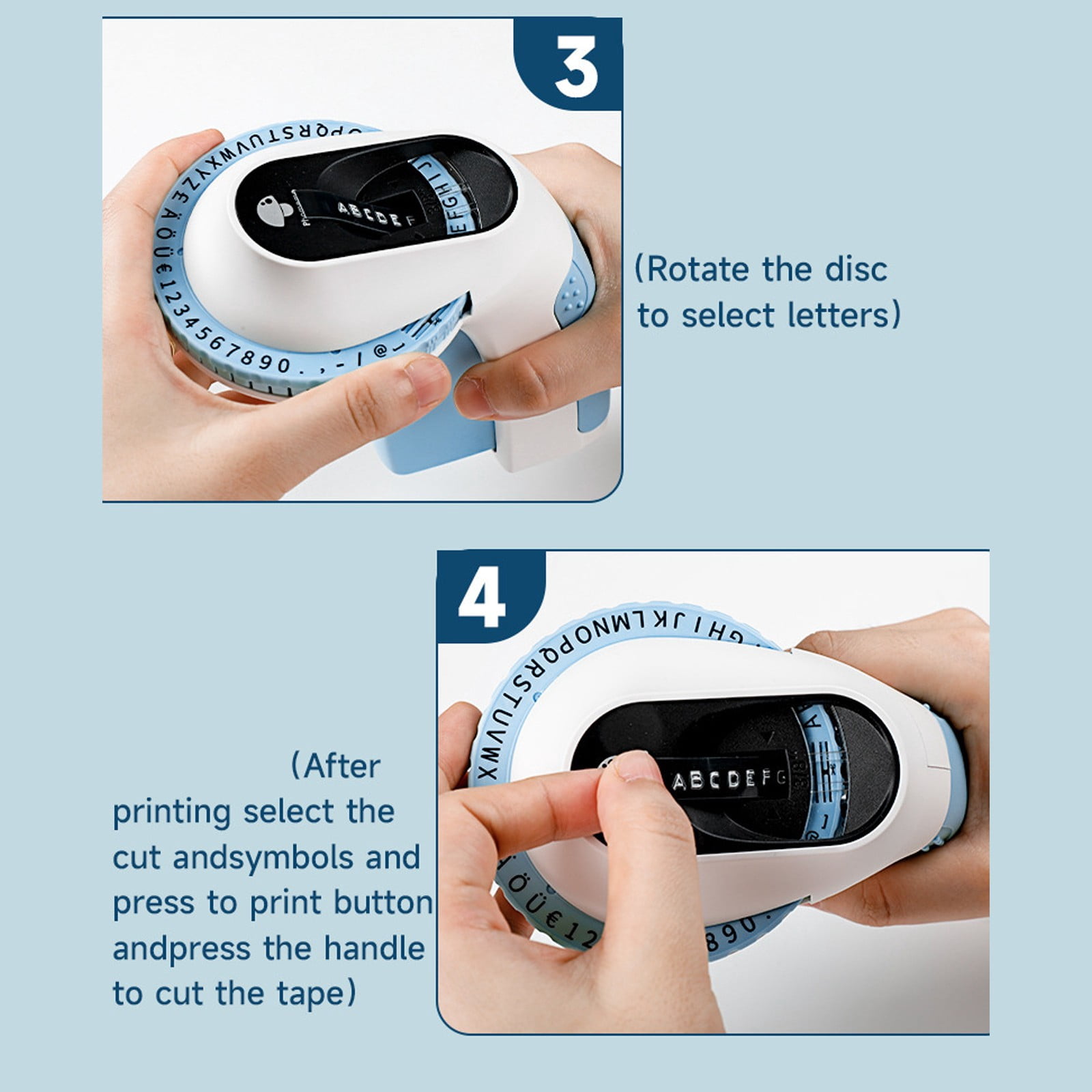 Vintage Embossing Label Maker Manual, 3D Tape Machine with 3 Rolls, Retro Handheld Labeler for Home Office Organization