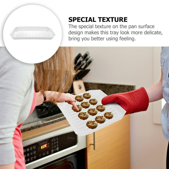 CATIEBYE Microwave Bacon Tray White Plastic Microwave Bacon Cooker 1 Set