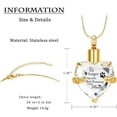 thumbnail image 2 of Crystal Cremation Jewelry for Ashes - My Best Friend - Heart Shape Memorial Urn Necklace Stainless Steel Birthstone Urn Pendant Ashes Holder Keepsake, 2 of 6