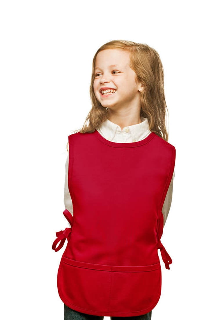 Red Kids Art Smock Cobbler Apron by My Little Doc
