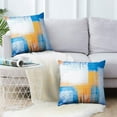 thumbnail image 4 of Set of 2 Blue-White Pillow Covers Contemporary Home Decorative Throw Pillow Covers Pillows Case for Sofa Couch Living Room 18X18 Inches, 4 of 6