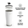 thumbnail image 2 of Thermos Stainless Steel Tumbler, w/ Slide Lock Lid, White, 24 oz, 2 of 13