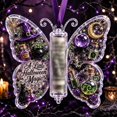 thumbnail image 4 of Halloween Cash Gift Ornament, Clear Acrylic Butterfly Design C Rolled Cash Tube Holder, with Festive Keepsake Design for Halloween Tree Mantel and Spooky Party Gifts, 4 of 6