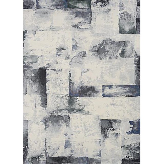 Couristan 63546696020037T 2 x 3 ft. x 7 in. Easton Castle Blocks Rug, Stone